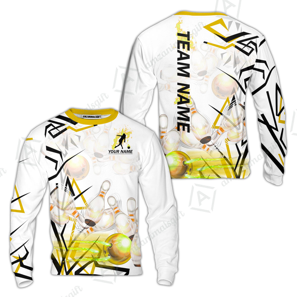 Custom Bowling Team Jerseys Polo Shirts, Personalized 3D Trendy Style Bowling uniforms - Personalized Name And Team Name