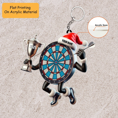 Personalized Dart Board Holding Pins Acrylic Ornament, Dart Board Keychain, Car Ornament, Christmas Ornament Gifts
