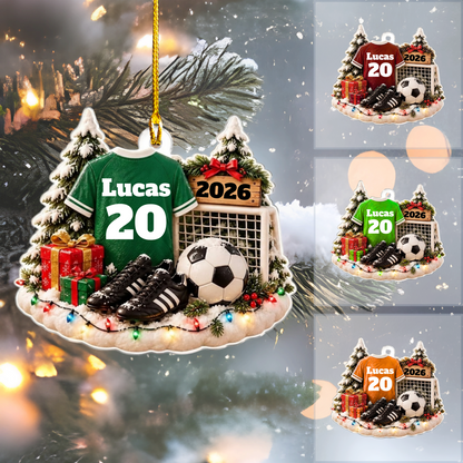 Personalized Soccer Christmas Ornament, Soccer Things Christmas, Custom Ornament Christmas Gift, Keychain Soccer, Car Ornament Soccer