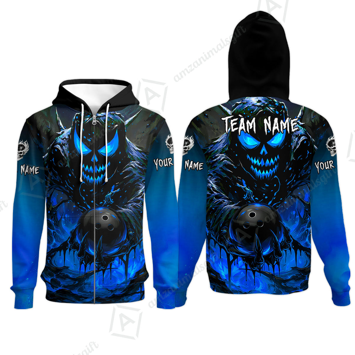 Custom Bowling Jersey Polo Shirt, Hellfire Strike, Custom Bowling Jersey Team Shirt For Players With Name & Team Name
