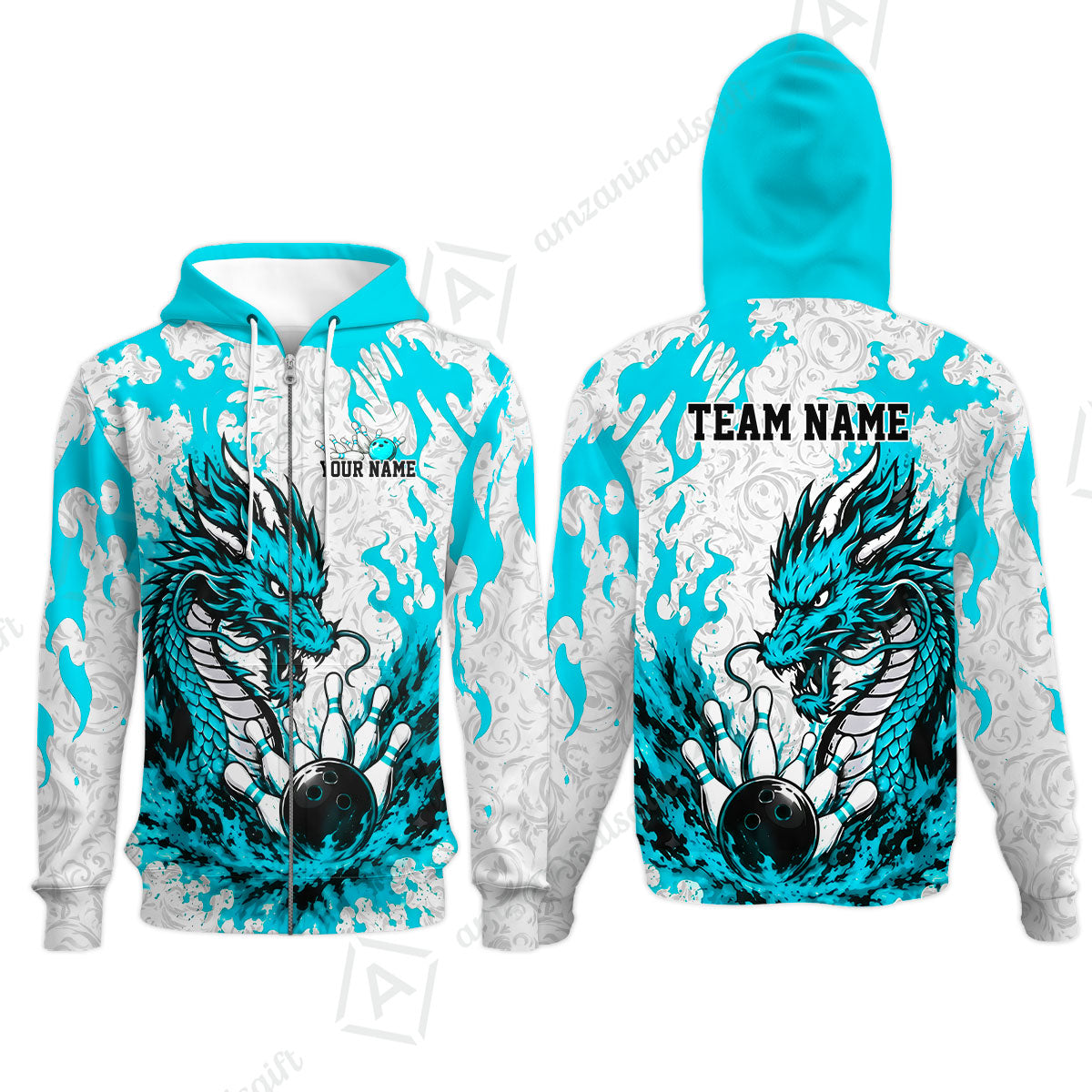 Custom Bowling Jersey Polo Shirt, Fierce Crimson Fire Dragon Strike, Custom Bowling Jersey Team Shirt For Players With Name and Team Name