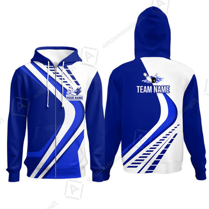 Customize Your Name, Team Name Bowling Jersey, Bowling Team Jersey Multicolor Polo Quarter-Zip Shirts, Custom Bowling Uniforms Jerseys