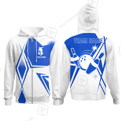 Custom Bowling Team Jersey, Bowling Player Jersey Multicolor Polo Quarter-Zip Shirts, Custom Bowling Uniforms Jerseys, Custom Name And Team Name