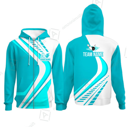 Customize Your Name, Team Name Bowling Jersey, Bowling Team Jersey Multicolor Polo Quarter-Zip Shirts, Custom Bowling Uniforms Jerseys