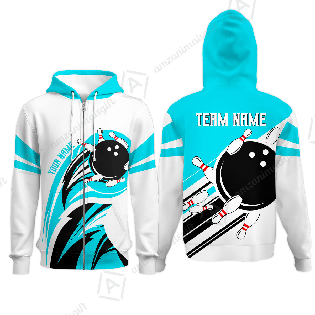 Custom Bowling Team Jersey, Bowling Player Jersey Multicolor Polo Quarter-Zip Shirts, Custom Bowling Uniforms Jerseys