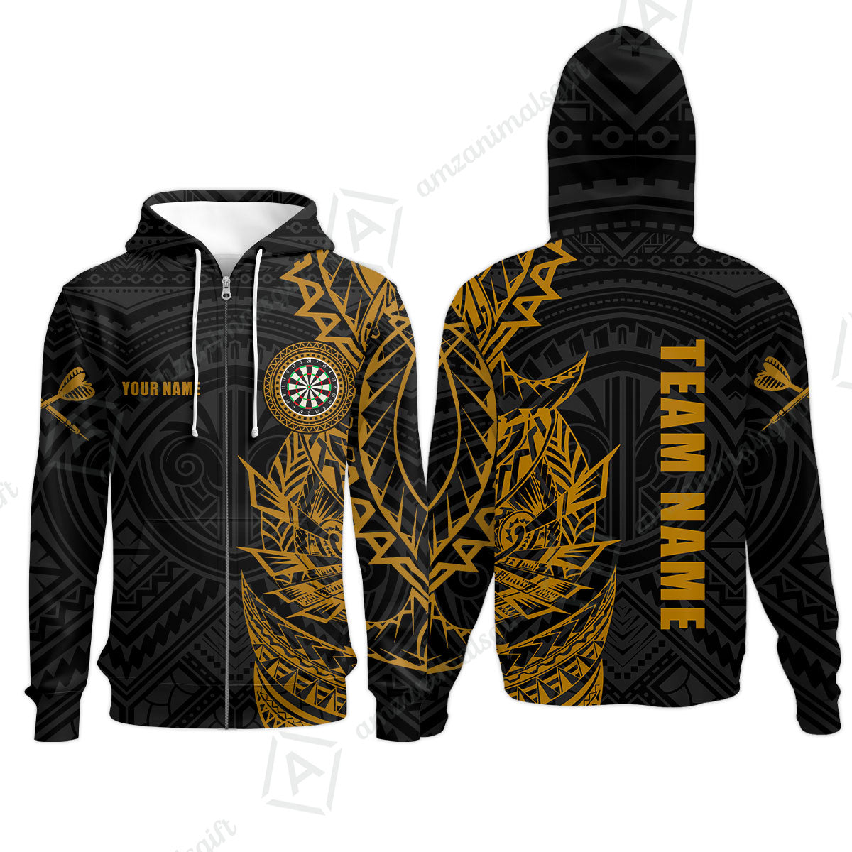 Custom Tribal Darts Team Men Polo Shirts, Darts uniforms Tribal Darts Personalized Name And Team Name