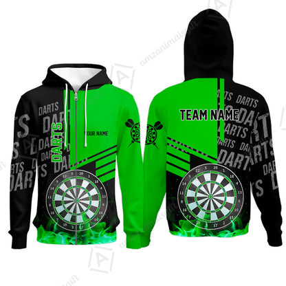Custom Fire Darts Men Polo Team Shirts, Custom Darts League Team Jersey Polo , Custom Darts Team Jerseys Uniform