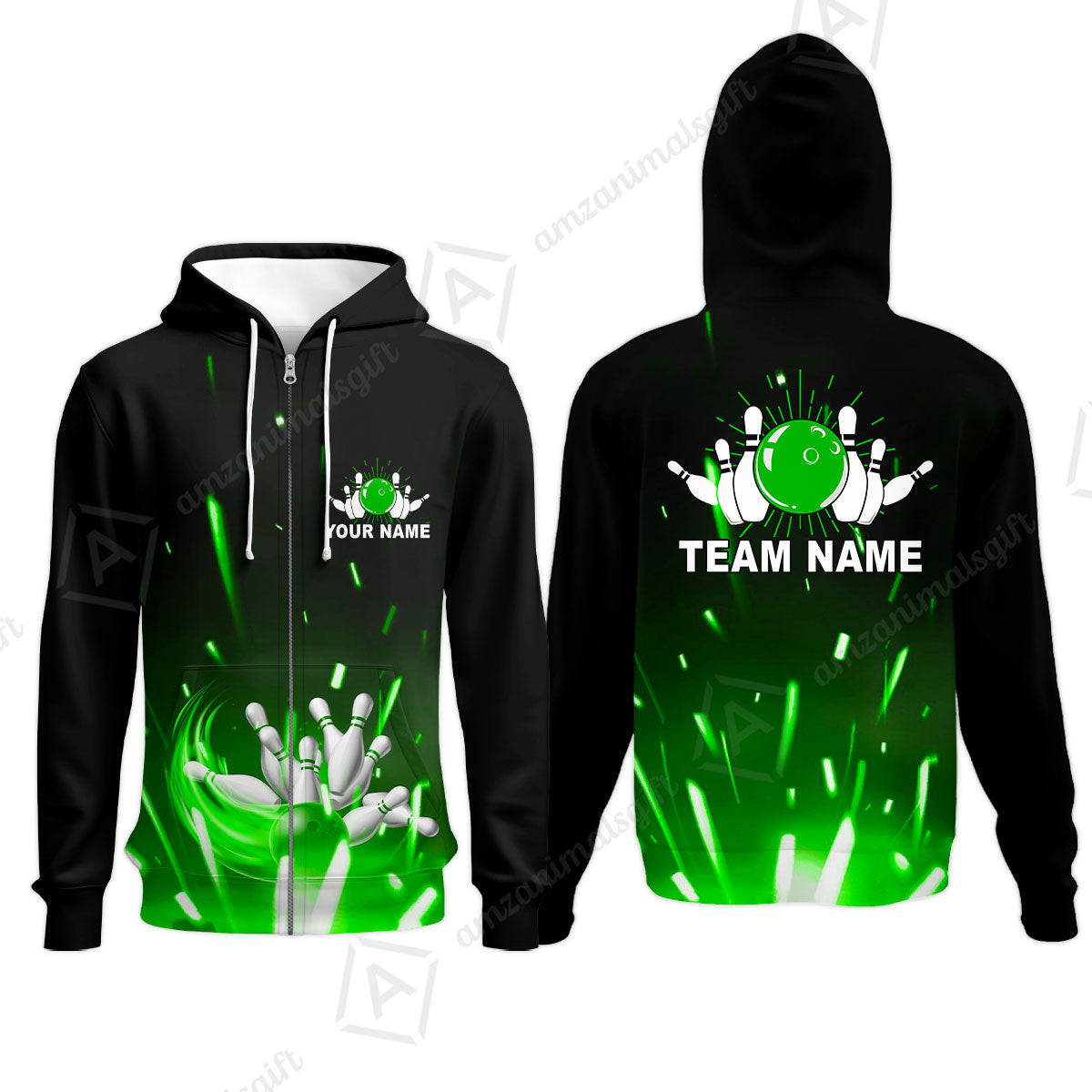 Custom Bowling Team Jerseys Polo Shirts, Bowling uniforms Flame Bowling Ball And Pins Short Sleeve Polo For Men Women Bowlers