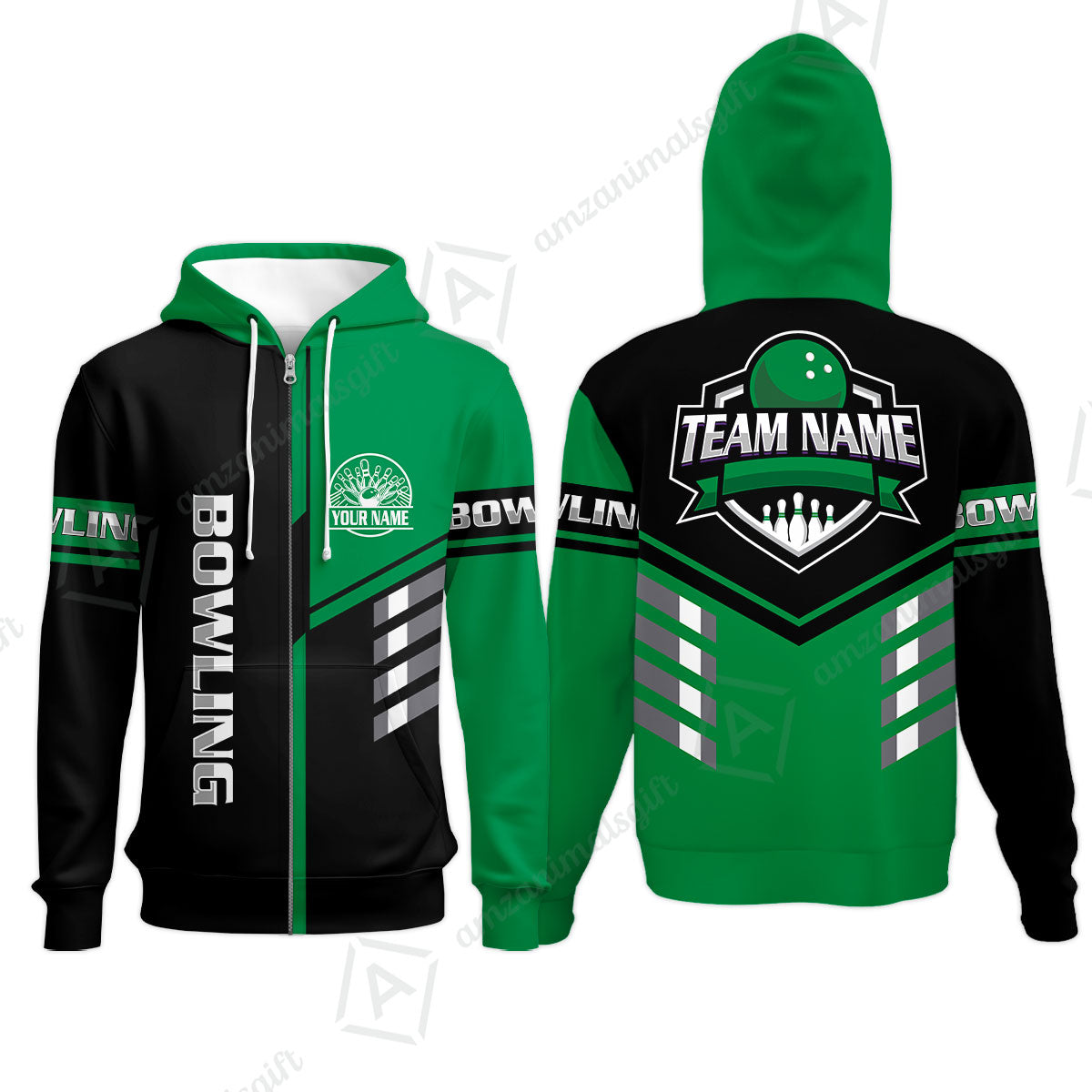 Custom Bowling Team Shirt – Modern Split Design Multicolor Option Personalized Jersey Bowling Uniform For League Players