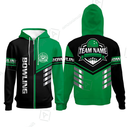 Custom Bowling Team Shirt – Modern Split Design Multicolor Option Personalized Jersey Bowling Uniform For League Players