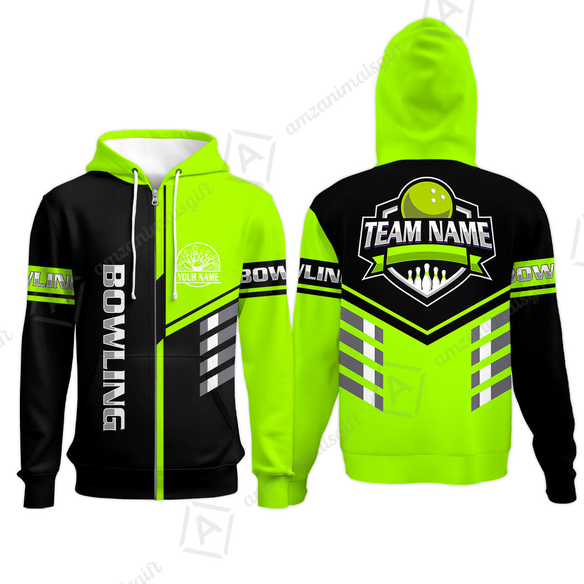 Custom Bowling Team Shirt – Modern Split Design Multicolor Option Personalized Jersey Bowling Uniform For League Players