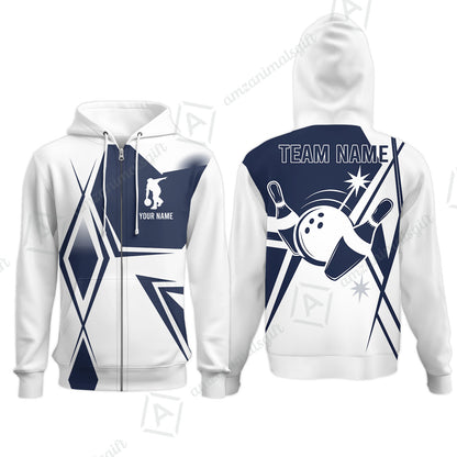 Custom Bowling Team Jersey,  Custom Name And Team Name Bowling Jersey Multicolor Polo Quarter-Zip Shirts, Custom Bowling Uniforms Jerseys