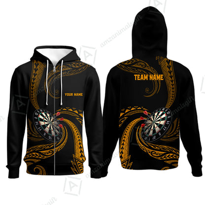 Custom Roll Tribal Darts Team Men Polo Shirts, Darts uniforms Roll Tribal Darts Personalized Name And Team Name