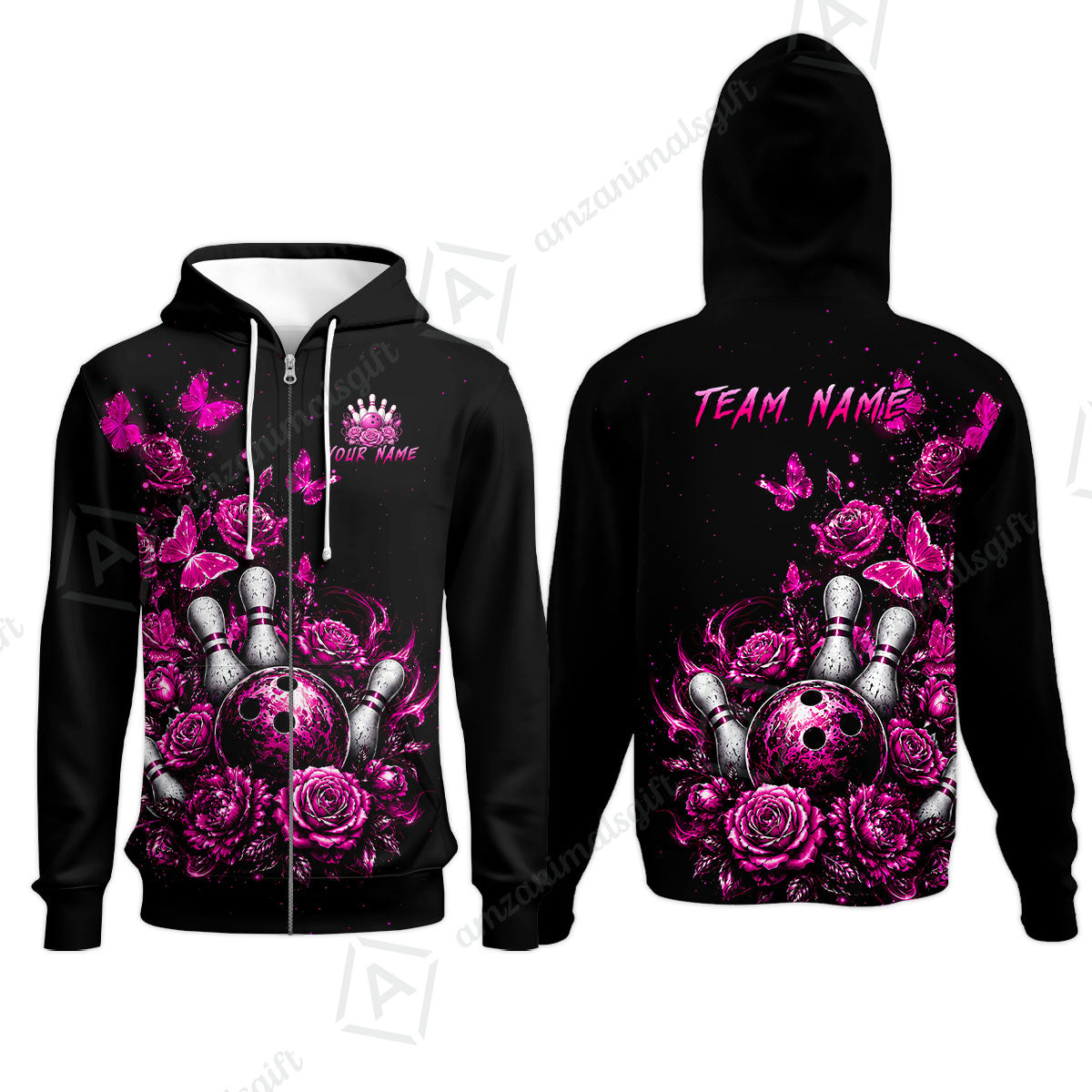 Custom Bowling Jersey Polo Shirt, Gothic Rose Bowling, Custom Bowling Jersey Team Shirt For Players With Name & Team Name