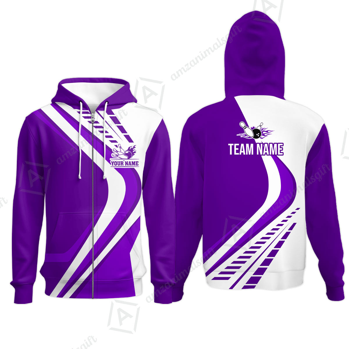 Customize Your Name, Team Name Bowling Jersey, Bowling Team Jersey Multicolor Polo Quarter-Zip Shirts, Custom Bowling Uniforms Jerseys