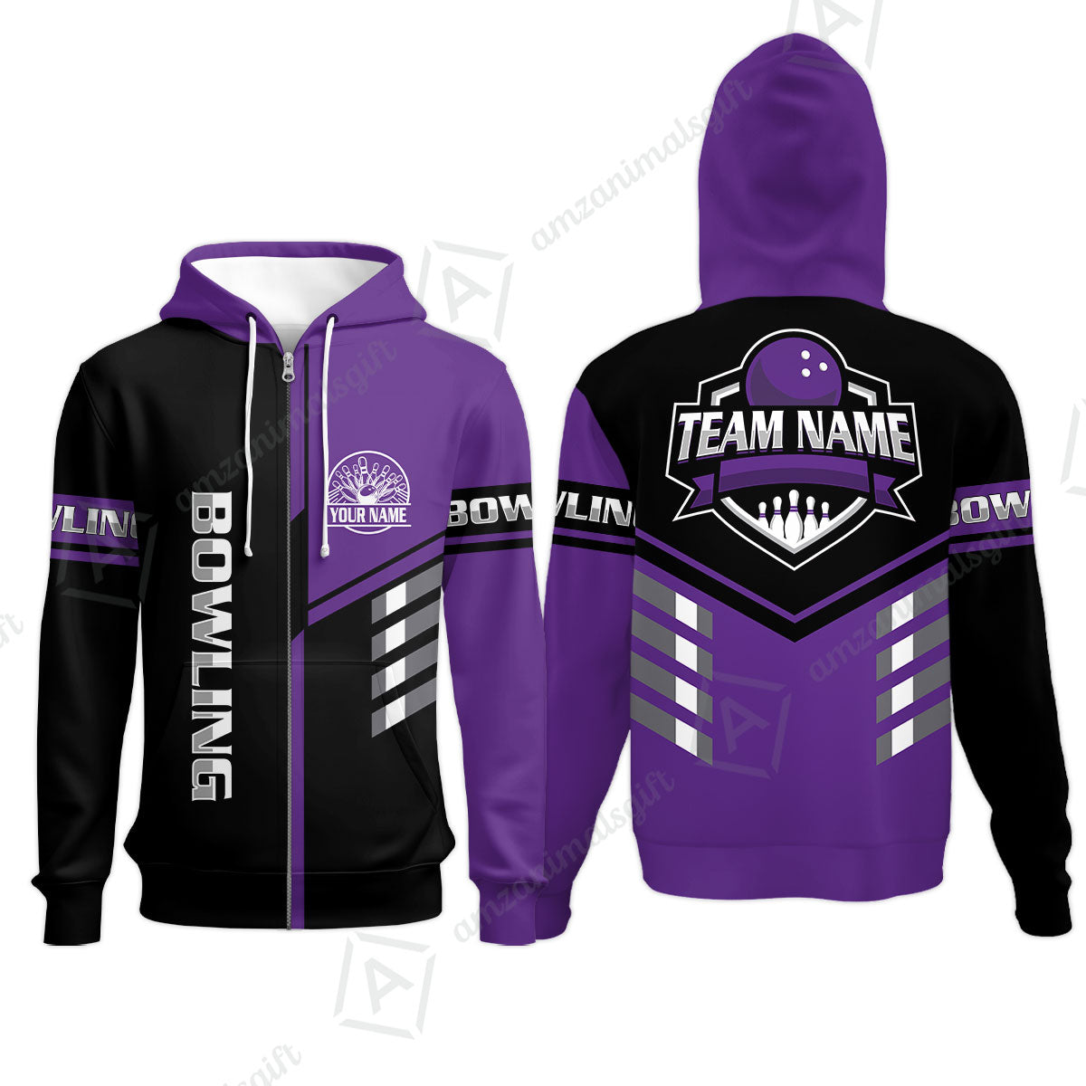 Custom Bowling Team Shirt – Modern Split Design Multicolor Option Personalized Jersey Bowling Uniform For League Players