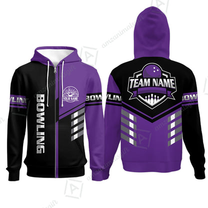 Custom Bowling Team Shirt – Modern Split Design Multicolor Option Personalized Jersey Bowling Uniform For League Players
