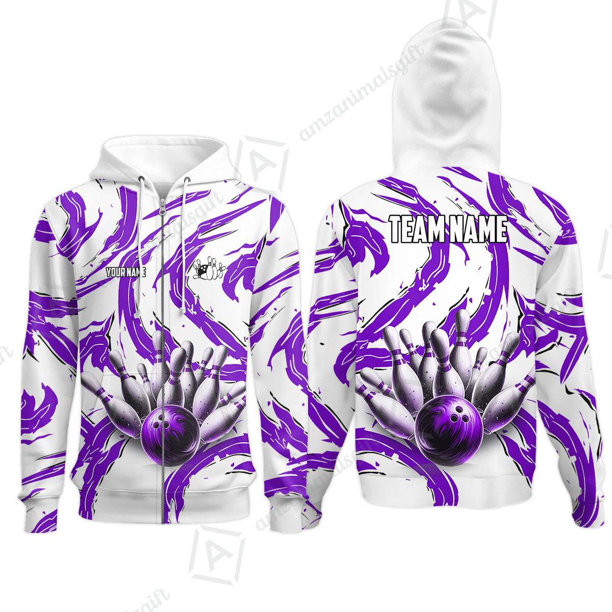 Custom Sport Bowling Team Jersey, Sport Bowling Jersey Multicolor Polo Quarter-Zip Shirts, Bowling Uniforms Jerseys, Custom Name And Team Name