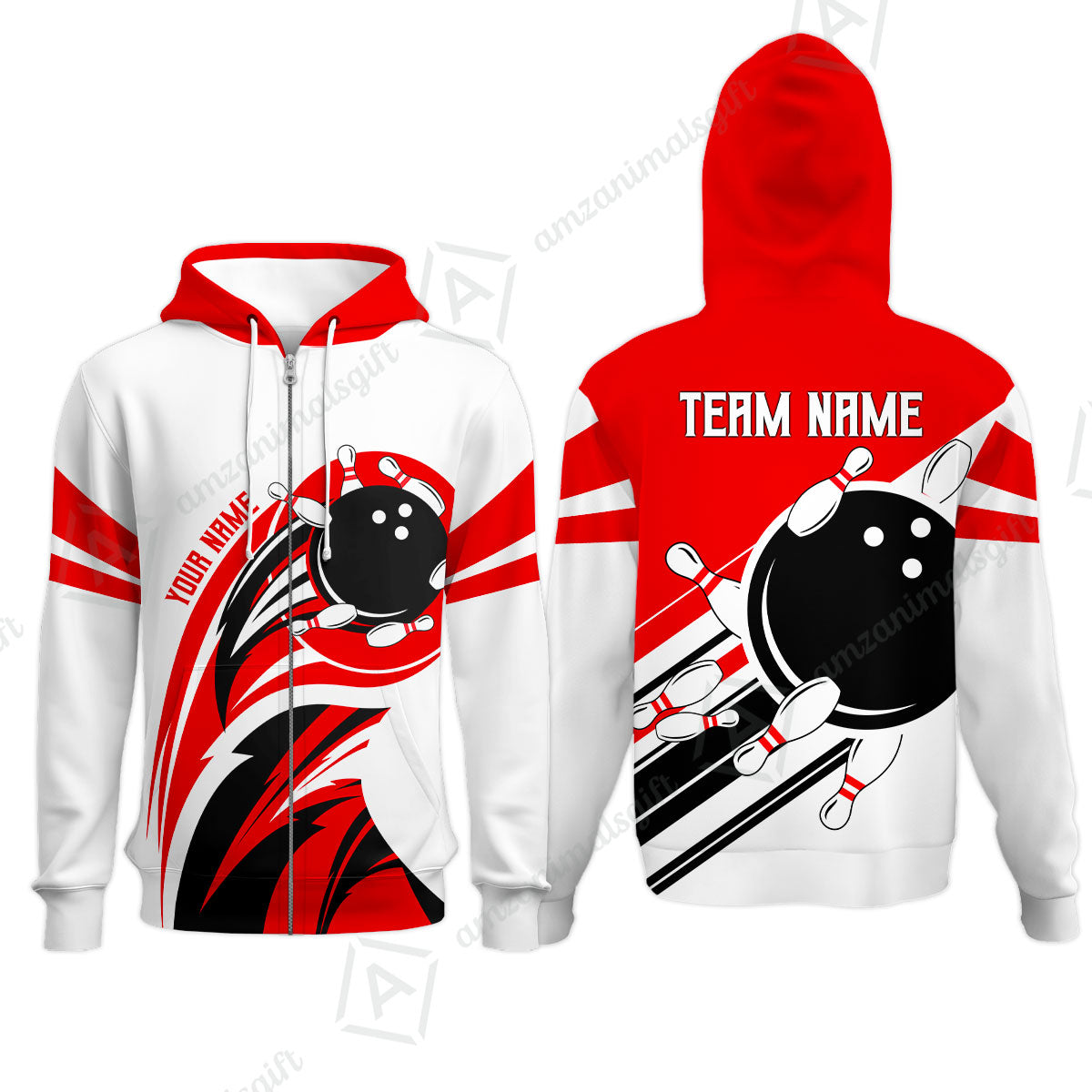 Custom Bowling Team Jersey, Bowling Player Jersey Multicolor Polo Quarter-Zip Shirts, Custom Bowling Uniforms Jerseys