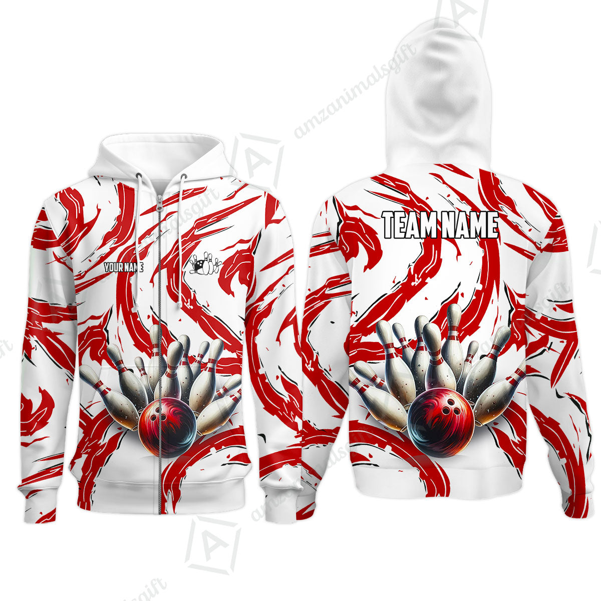 Custom Sport Bowling Team Jersey, Sport Bowling Jersey Multicolor Polo Quarter-Zip Shirts, Bowling Uniforms Jerseys, Custom Name And Team Name