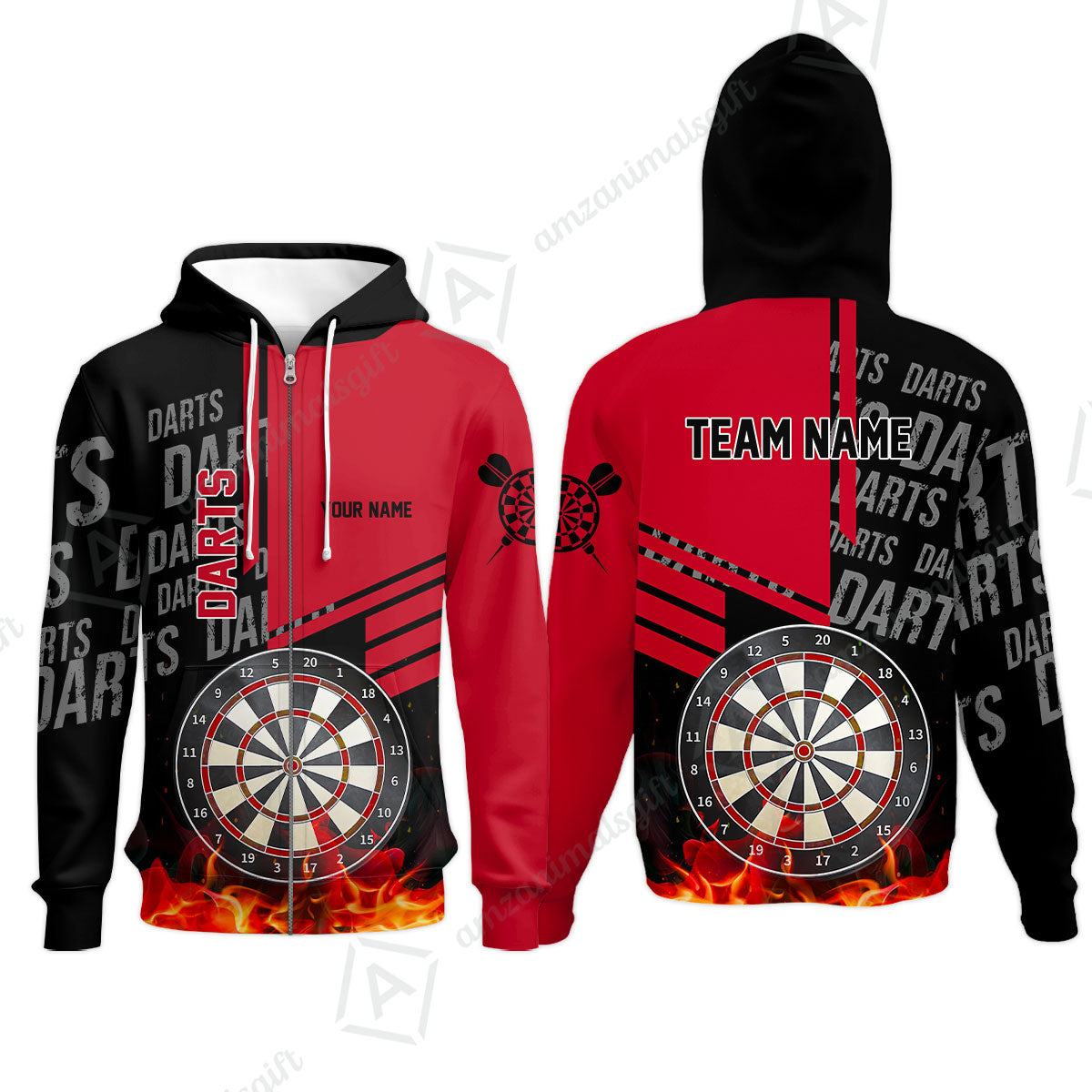 Custom Fire Darts Men Polo Team Shirts, Custom Darts League Team Jersey Polo , Custom Darts Team Jerseys Uniform