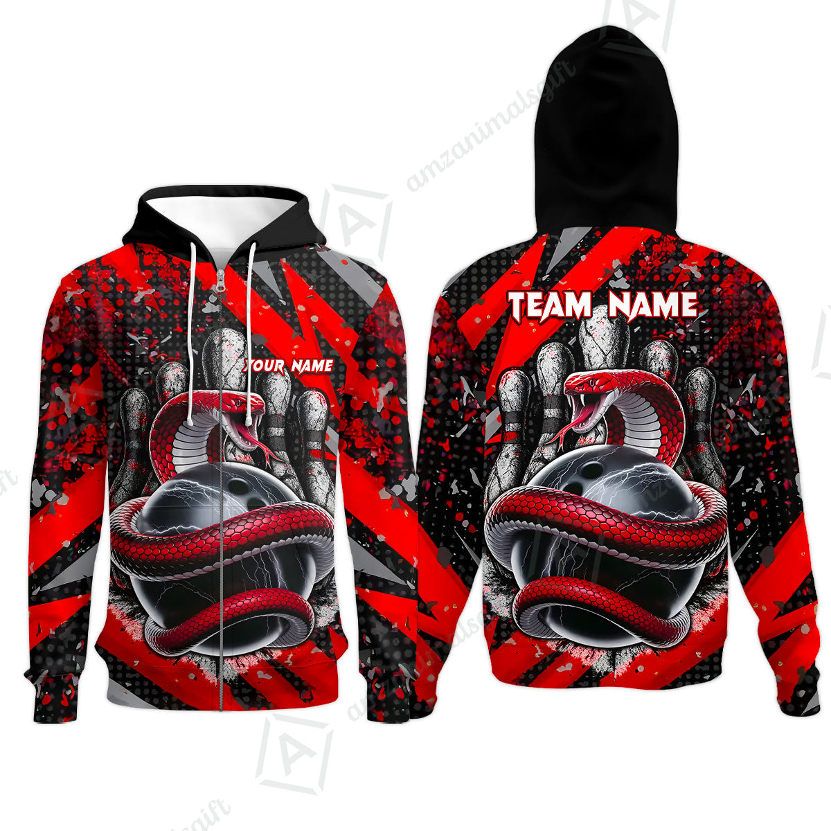 Custom Bowling Team Shirt, Bowling with King Cobra Multicolor, Bowling uniforms, King Cobra Bowling Shirt Personalized Name And Team Name