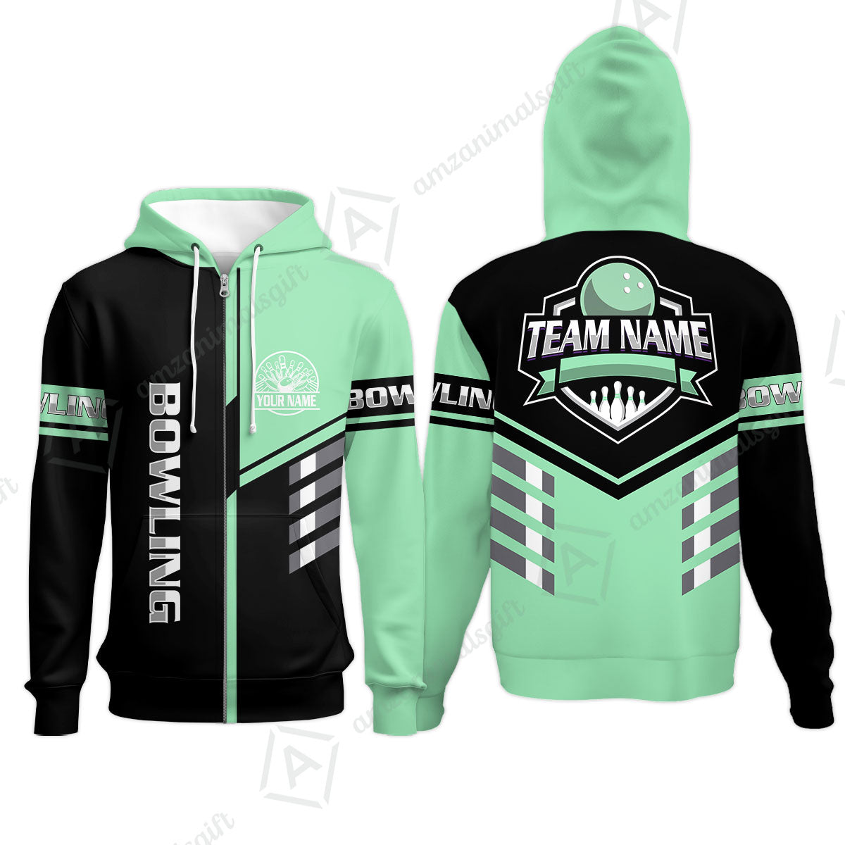 Custom Bowling Team Shirt – Modern Split Design Multicolor Option Personalized Jersey Bowling Uniform For League Players
