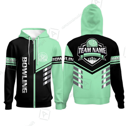 Custom Bowling Team Shirt – Modern Split Design Multicolor Option Personalized Jersey Bowling Uniform For League Players