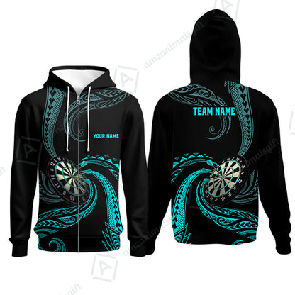 Custom Roll Tribal Darts Team Men Polo Shirts, Darts uniforms Roll Tribal Darts Personalized Name And Team Name