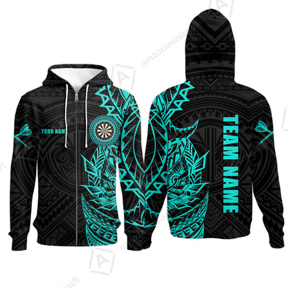 Custom Tribal Darts Team Men Polo Shirts, Darts uniforms Tribal Darts Personalized Name And Team Name