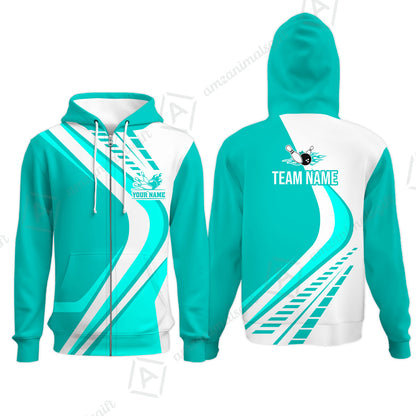 Customize Your Name, Team Name Bowling Jersey, Bowling Team Jersey Multicolor Polo Quarter-Zip Shirts, Custom Bowling Uniforms Jerseys