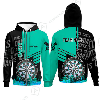 Custom Fire Darts Men Polo Team Shirts, Custom Darts League Team Jersey Polo , Custom Darts Team Jerseys Uniform