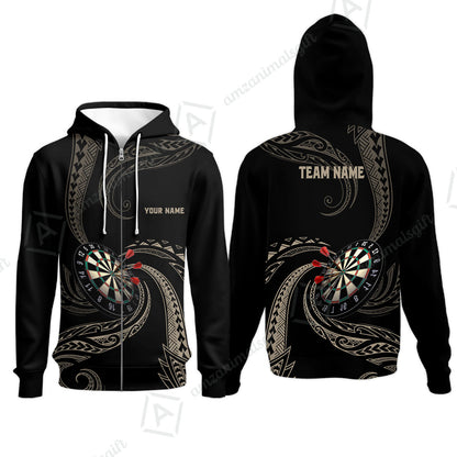 Custom Roll Tribal Darts Team Men Polo Shirts, Darts uniforms Roll Tribal Darts Personalized Name And Team Name