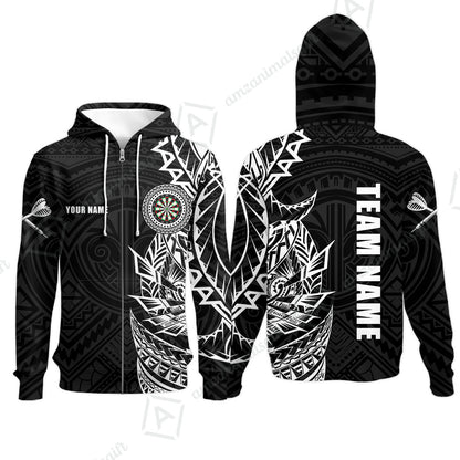 Custom Tribal Darts Team Men Polo Shirts, Darts uniforms Tribal Darts Personalized Name And Team Name