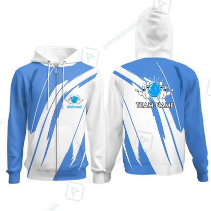 Custom Bowling Team Jerseys Polo Shirts, Ocean Blue Yellow Bowling uniforms, Custom Bowling Shirts With Personalized Name And Team Name