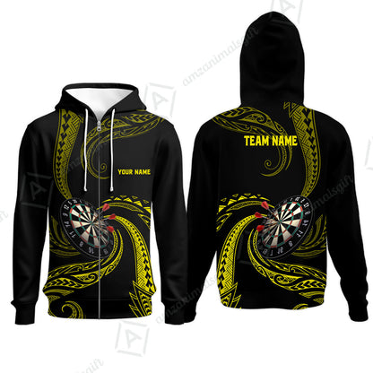 Custom Roll Tribal Darts Team Men Polo Shirts, Darts uniforms Roll Tribal Darts Personalized Name And Team Name