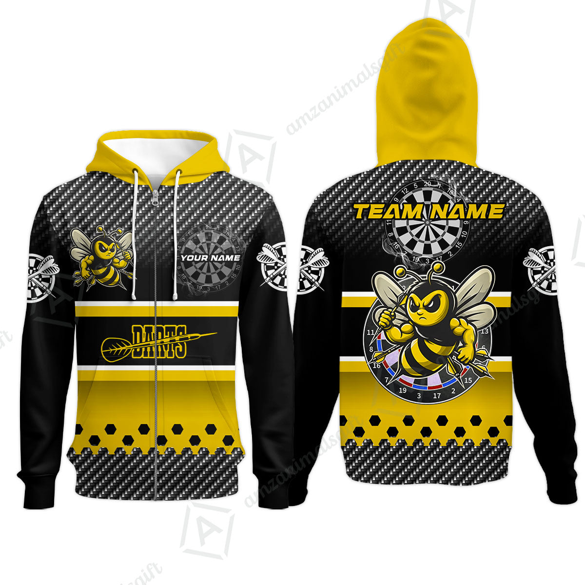 Custom Funny Bee Darts Unisex Polo Team Shirts, Custom Team League Darts Jersey Polo , Custom Darts Team Jerseys Uniform