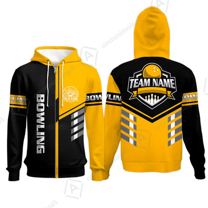 Custom Bowling Team Shirt – Modern Split Design Multicolor Option Personalized Jersey Bowling Uniform For League Players