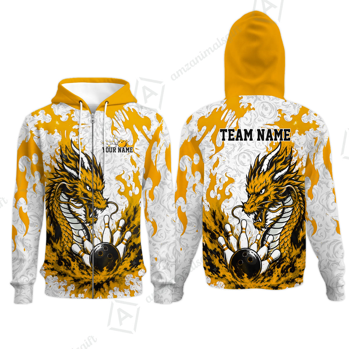 Custom Bowling Jersey Polo Shirt, Fierce Crimson Fire Dragon Strike, Custom Bowling Jersey Team Shirt For Players With Name and Team Name