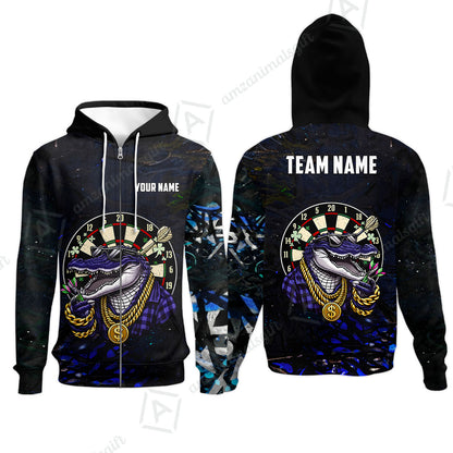 Custom Darts Team Jersey, Personalized Alligator Dart Jersey Shirt For Players With Name & Team Name
