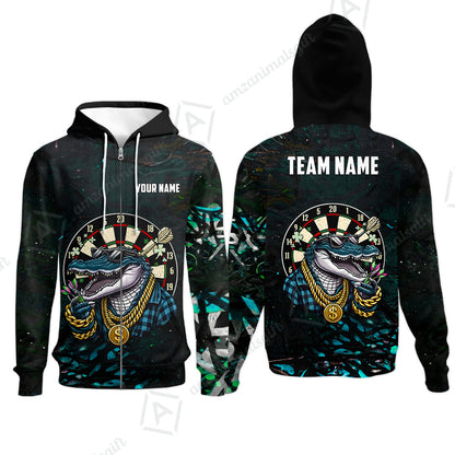 Custom Darts Team Jersey, Personalized Alligator Dart Jersey Shirt For Players With Name & Team Name