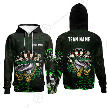 Custom Darts Team Jersey, Personalized Alligator Dart Jersey Shirt For Players With Name & Team Name