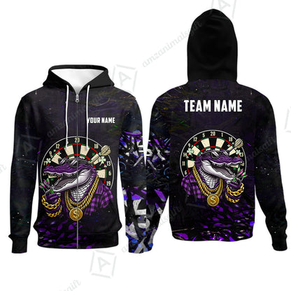 Custom Darts Team Jersey, Personalized Alligator Dart Jersey Shirt For Players With Name & Team Name
