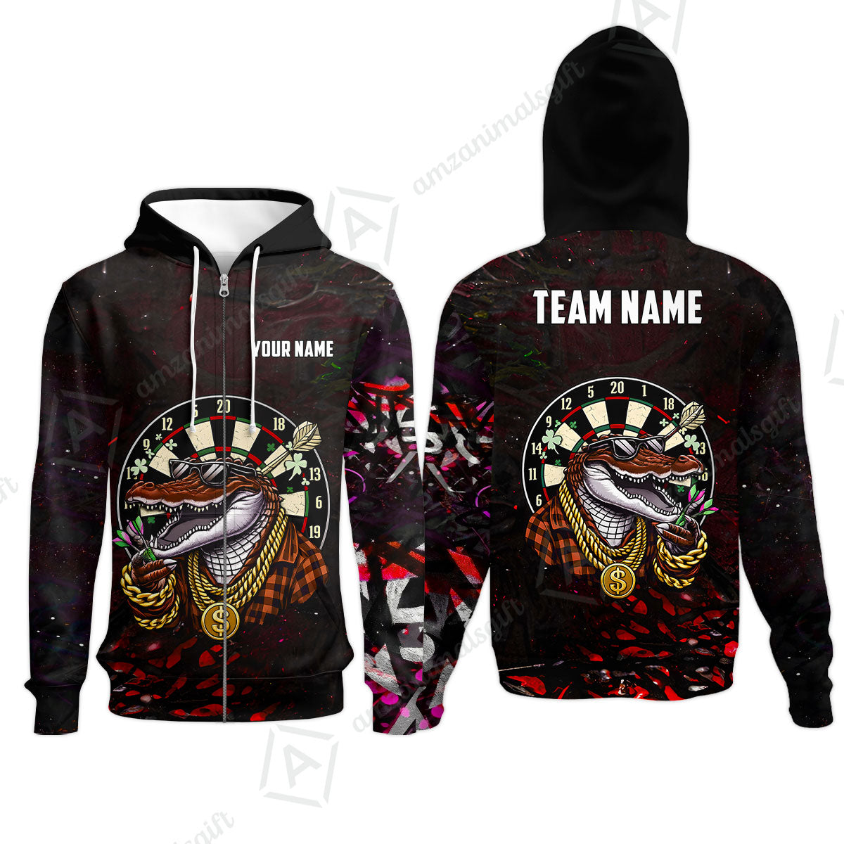 Custom Darts Team Jersey, Personalized Alligator Dart Jersey Shirt For Players With Name & Team Name