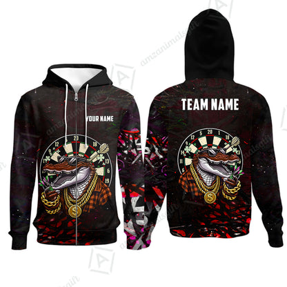 Custom Darts Team Jersey, Personalized Alligator Dart Jersey Shirt For Players With Name & Team Name