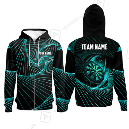 Custom Darts Team Jersey, Personalized Dark Flame Dart Polo Shirt For Players With Name & Team Name