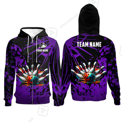 Custom Bowling Jersey Polo Shirt, Strike Explosion Bowling, Custom Bowling Jersey Team Shirt For Players With Name & Team Name