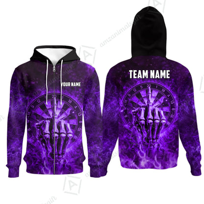 Custom Darts Team Jersey, Personalized Reaper Bullseye Dart Polo Shirt For Players With Name & Team Name