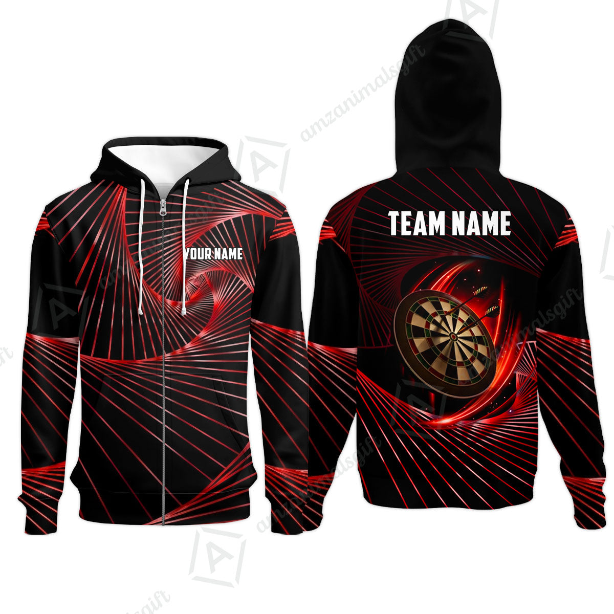 Custom Darts Team Jersey, Personalized Dark Flame Dart Polo Shirt For Players With Name & Team Name