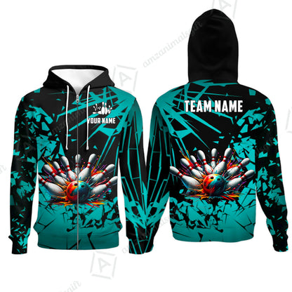 Custom Bowling Jersey Polo Shirt, Strike Explosion Bowling, Custom Bowling Jersey Team Shirt For Players With Name & Team Name